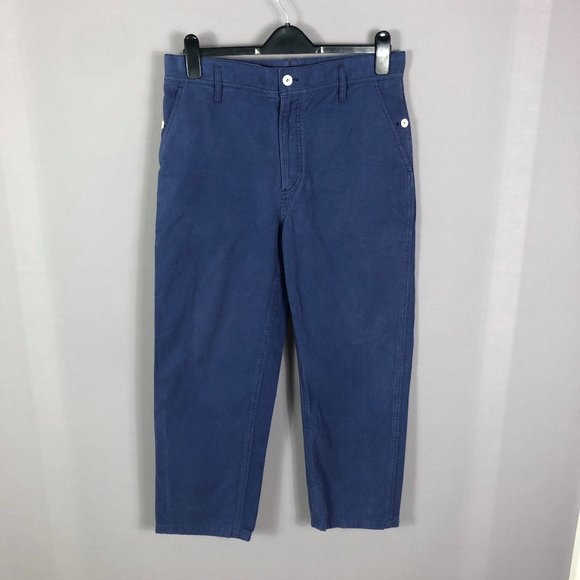 Burberry Mens Blue Button Pocket Accent Crop Jeans Size EU48 US34W